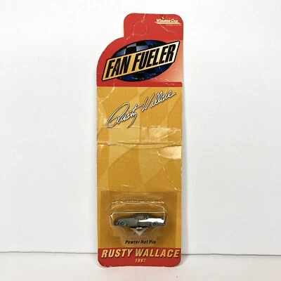 Prendedor sombrero de peltre vintage 1997 Fan Fueler Rusty Wallace #2 Nascar Winston Cup NUEVO Foto 1 de 4