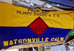 Vintage BSA Cub Scouts Pack 551 Pajaro School PTA Watsonville, CA Banner Pre-'74 - Picture 1 of 7