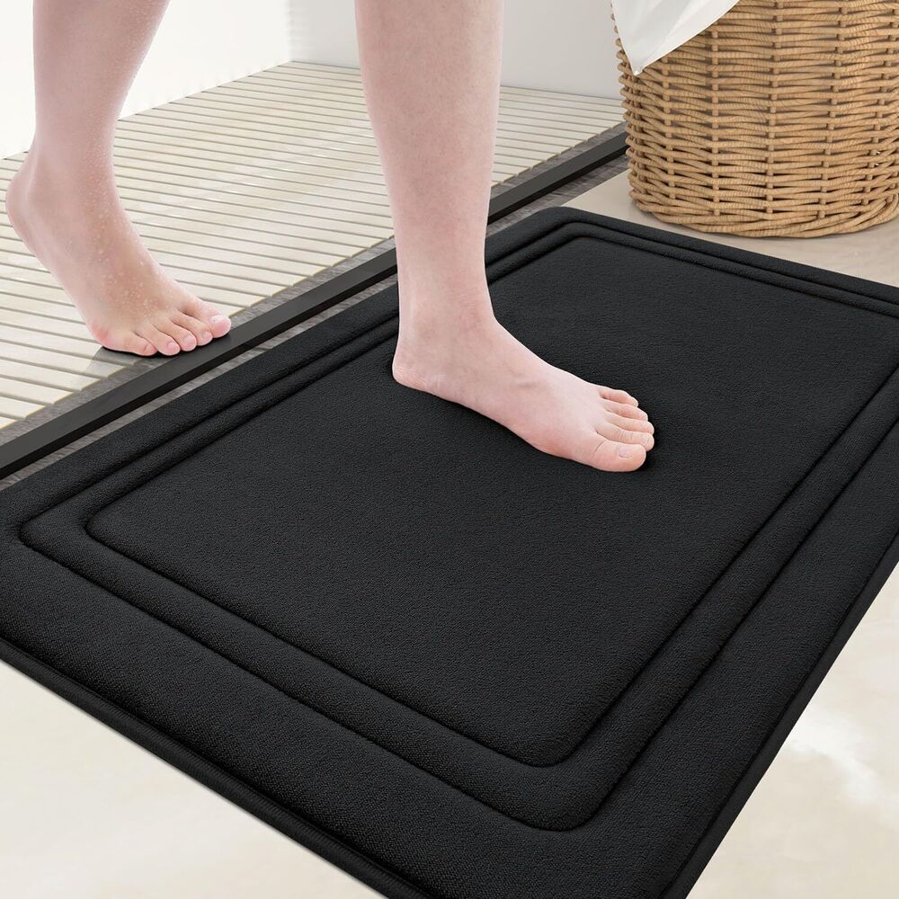 Memory Foam Bathroom Rugs Mat Soft Non-Slip and Absorbent Bath Rug Carpet 24x16