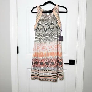 Vestido HALE BOB Talla S Sin Mangas Piel de Serpiente Elastizado Multicolor Hasta la Rodilla - Imagen 1 de 8