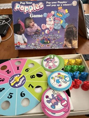 Near Complete no manual Vintage Pop Your POPPLES Mattel Board Game 80s Toy 1986 - Image 1 of 4