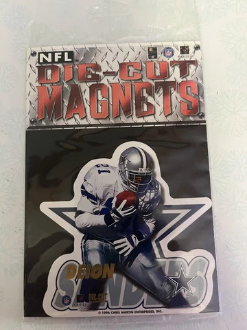 Deion Sanders Dallas Cowboys 1996 Die Cut Magnet (Sealed/New) Cover