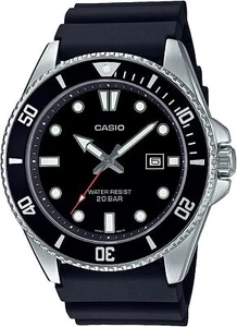 CASIO Collection MDV-107-1A1J Online Limited Model Men's Black Resin Band New - Picture 1 of 3