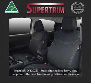 Isuzu MU-X (2021-Now) Premium Neoprene Seat Covers FRONT (Full-back+Map Pockets) - Bild 1 von 11