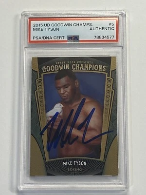 MIKE TYSON 2015 Upper Deck Goodwin Champions #5 Autograph Signed PSA/DNA - Image 1 of 2