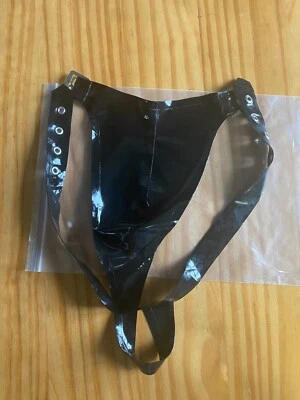 Bikini uomo lattice gomma sexy wet look regolabile perizoma perizoma slip clubwear - Immagine 1 di 4