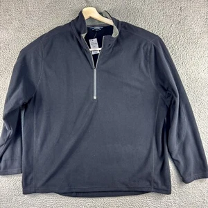NEW Lands End Fleece Jacket Mens XXL Black Outdoor Workwear Hike Camp NWT $35 - Picture 1 of 12