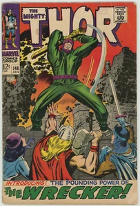 The Mighty Thor #148 (Marvel 1968) - 1st Wrecker + Origin Black Bolt - 2.5 GD+ - Picture 1 of 10