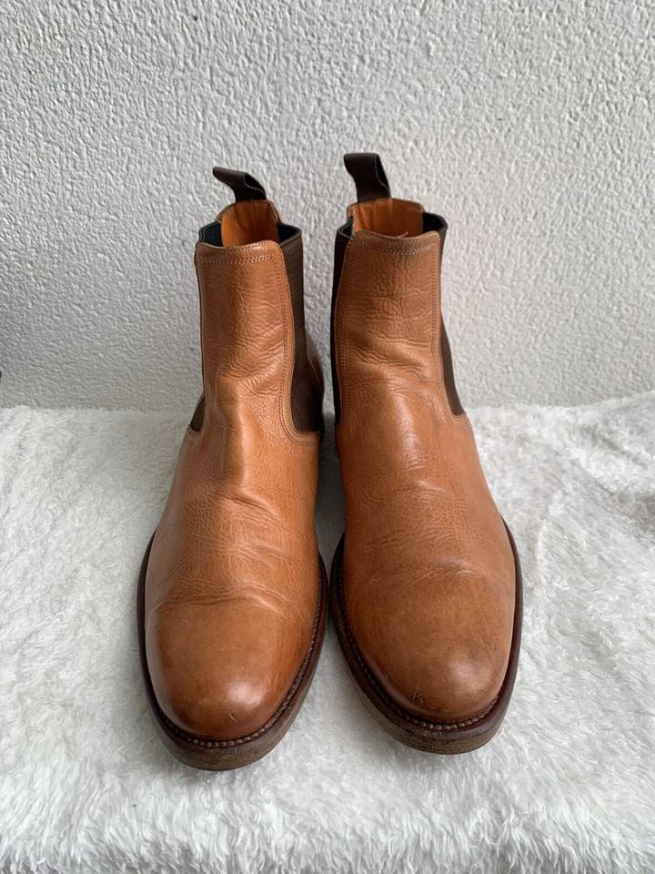 SANTONI Botines Cuero Marrón Talla 9.5 Hecho en Italia  Foto 1 de 4