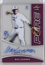 2015 Leaf Perfect Game National Showcase Pure Purple 1/1 Max Guzman Auto 1i9