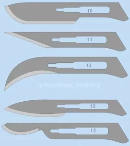12 Skalpellklingen Top Qualität (Auswahl 10,11,12,13,15 oder nach Wunsch) - Bild 1 von 1