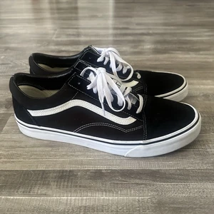 VANS Old Skool Pop Cush Para hombres Tenis Negros EE. UU. Talla 13 Gamuza Tobillo - Imagen 1 de 9