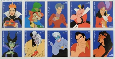 US Stamps 2017 Disney Villains MNH Forever Set Of 10 Scott 5213-5222 FV=$7.80 - Image 1 of 3