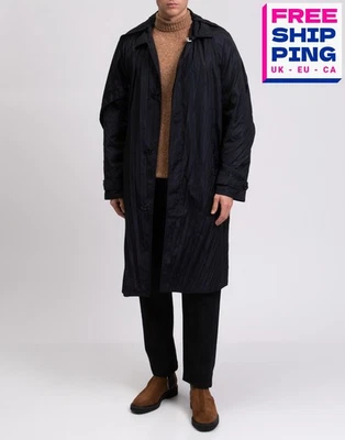 RRP €2600 VALENTINO Trench Coat IT50 US40 L Silk Blend Pleated Removable Collar - Image 1 of 4