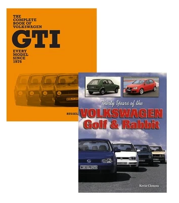 Juego de 2 libros Treinta años de Volkswagen Golf & Rabbit y libro completo de GTI Foto 1 de 3