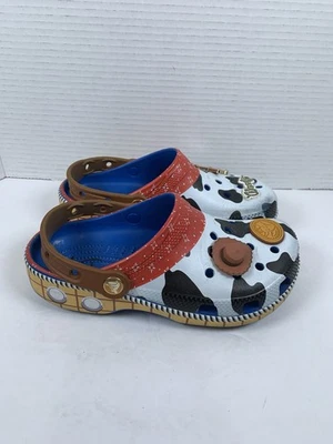 Zuecos clásicos Crocs Toy Story Woody Disney zapatos de dibujos animados niños talla 3J (S572) Foto 1 de 4