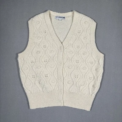 Uniqlo x Ines De La Fressange Pointelle Suéter Chaleco Mujer’s Grande Off White Foto 1 de 4