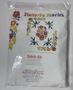 Kit de edredón Beth Ferrier Flutterby Fancies 1307 37x42 pulgadas tela y folleto 2010 - Imagen 1 de 8