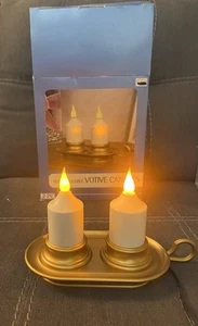 Rechargeable Votive Candle Lights 2 Piece Set NEW - Picture 1 of 3
