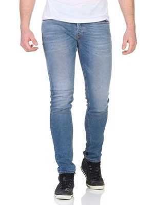 Diesel Jeans Sleenker-X R80AC pantaloni uomo skinny blu elasticizzati jeans a tubino