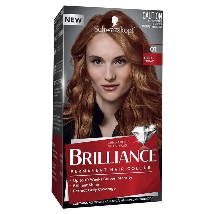 Schwarzkopf Brilliance 01 Fiery Topaz Permanent Premium Hair Color Lasting Dye - image 1 of 1