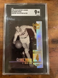 1999 UPPER DECK Century Legends George MIKAN 56/100 SP- SGC 9 - POP 1 Of 1 - Picture 1 of 3