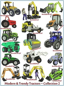 Modern & Trendy Tractors Collection 2 -16 Special Designs -will post a CD to you - Picture 1 of 3