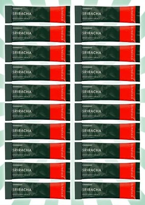 20 Starbucks Sriracha Hot Chili Sauce Single Packets 0.39 OZ EXP 2/26+ - Image 1 of 2