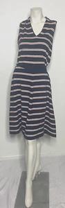 LANDS' END Women Long Striped Multi Sleeveless Summer Spring Dress Size M - Picture 1 of 8