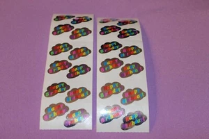 Sandylion LOT of 2 Strips of Vintage Shiny Happy Birthday! Stickers! - Picture 1 of 2