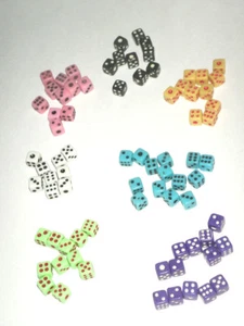 NEW - 50 Miniature 5mm Mini Dice G6 RPG - PICK YOUR COLOR!!! BUY 5 Get 1 FREE!! - Picture 1 of 1