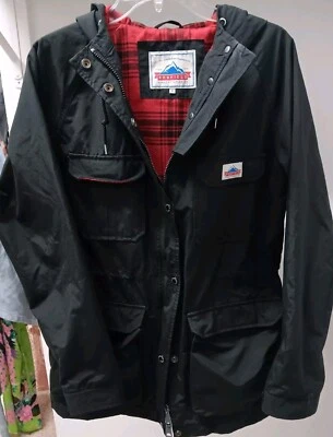 Chaqueta Parka Penfield 60/40 Kasson Mountain Con Capucha Negra Talla Mediana 20.5 X 28.5 Foto 1 de 4
