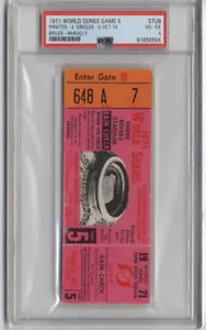 Boleto del Juego 5 de la Serie Mundial MLB 1971 PSA 4 en muy buena condición-ex Three Rivers Stadium Pirate - Imagen 1 de 2