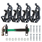 4pcs Trailers With Screws Nuts Axes Wall Mounting Shovel Mount For Roof Rack