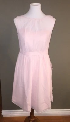 Women's Chiffon Sleeveless Dress Size 6 - Tevolio Pink NEW - Image 1 of 4