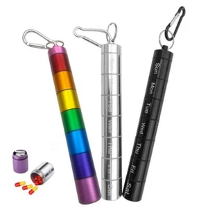 7Day Pill Box Medicine Storage Portable Pill Box Hold Weekly Medicine Dispenser - Picture 1 of 17