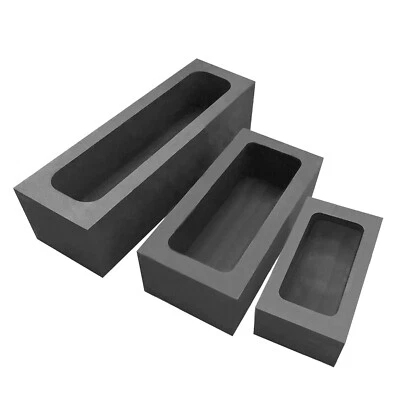 2pcs Gold Silver Graphite Ingot Mold Mould Crucible for Melting Casting Refining - Image 1 of 4