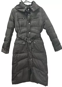 Laundry By Shelli Segal Black Down Long Maxi Puffer Coat Sz Small Overcoat - Picture 1 of 5