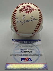 Tom Lasorda Tony La Russa Signed Autograph 1988 World Series Baseball PSA DNA - Picture 1 of 4