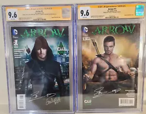 CGC 9.6 ARROW #1 & #11 AMELL SIGNED/SKETCH (BOTH) & RICKARDS! SET OF 2! NOT 9.8 - Picture 1 of 6