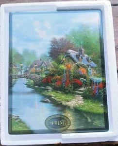 THOMAS KINKADE Collection SEASONS of REFLECTION (Set of 4) The Bradford Exchange - Picture 1 of 9