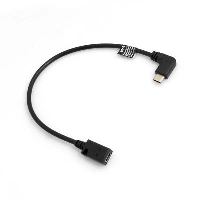 USB 3.1 Type C (Male) 90° Angle to Mini USB (Female) Adapter Cable Extension... - Image 1 of 4