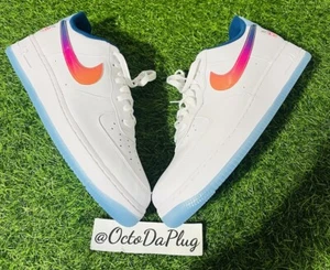 Nike Air Force 1 ‘07 Low PRM New York White Blue Mens Sizes nby HF4833-100 - Picture 1 of 5