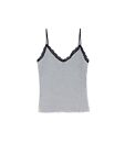Ladies Eu Branded Cotton New Ribbed Blonde lace vest Camisole Top 785