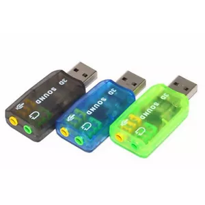 Carte 3D USB 2.0 Son Audio Sound Card 5.1 Adaptateur Sound Virtual Externe - Picture 1 of 6