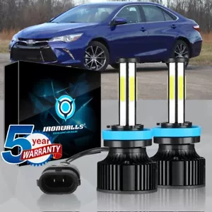 6 Sides H11 LED Headlight Low Beam Bulb Kit 1000000LM for Toyota Camry 2007-2017 - Picture 1 of 12