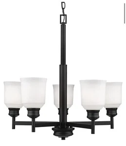 Millennium 145MB 5 Light 25.5 Inch Matte Black Chandelier - Picture 1 of 8