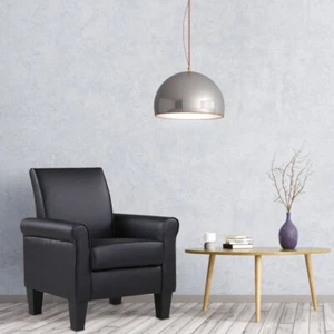 Modern Accent Arm Chair Upholstered Barrel Tub Club Chair Single Sofa Leather US - Picture 1 of 31