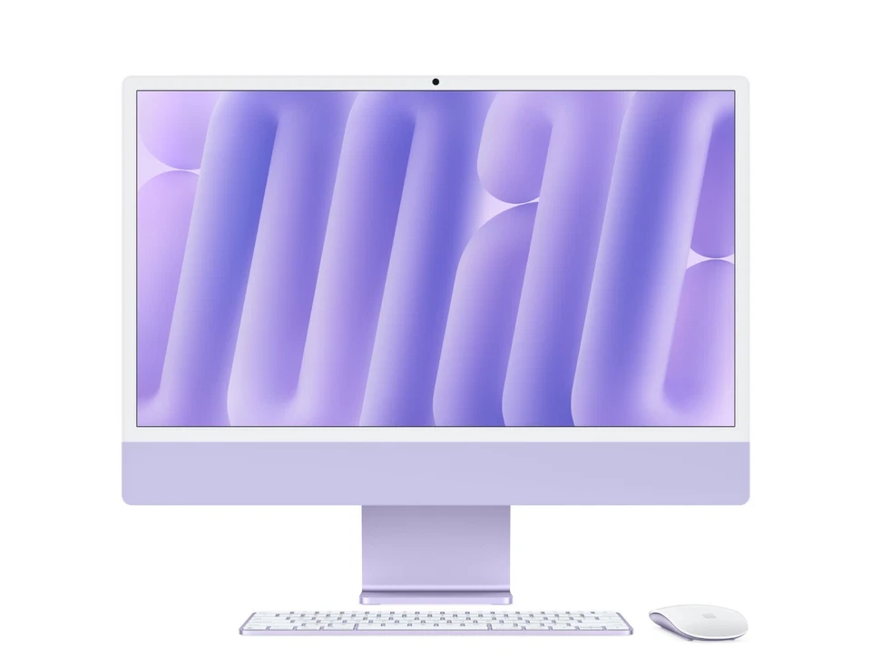 Apple iMac 24-Inch•8-Core•16GB RAM•256GB+4TB SSD Stand•Windows 11•Office•Purple - Image 1 of 4