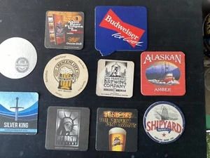 10 different AMERICAN BEERS American Issued BEER COASTERS G - Picture 1 of 2